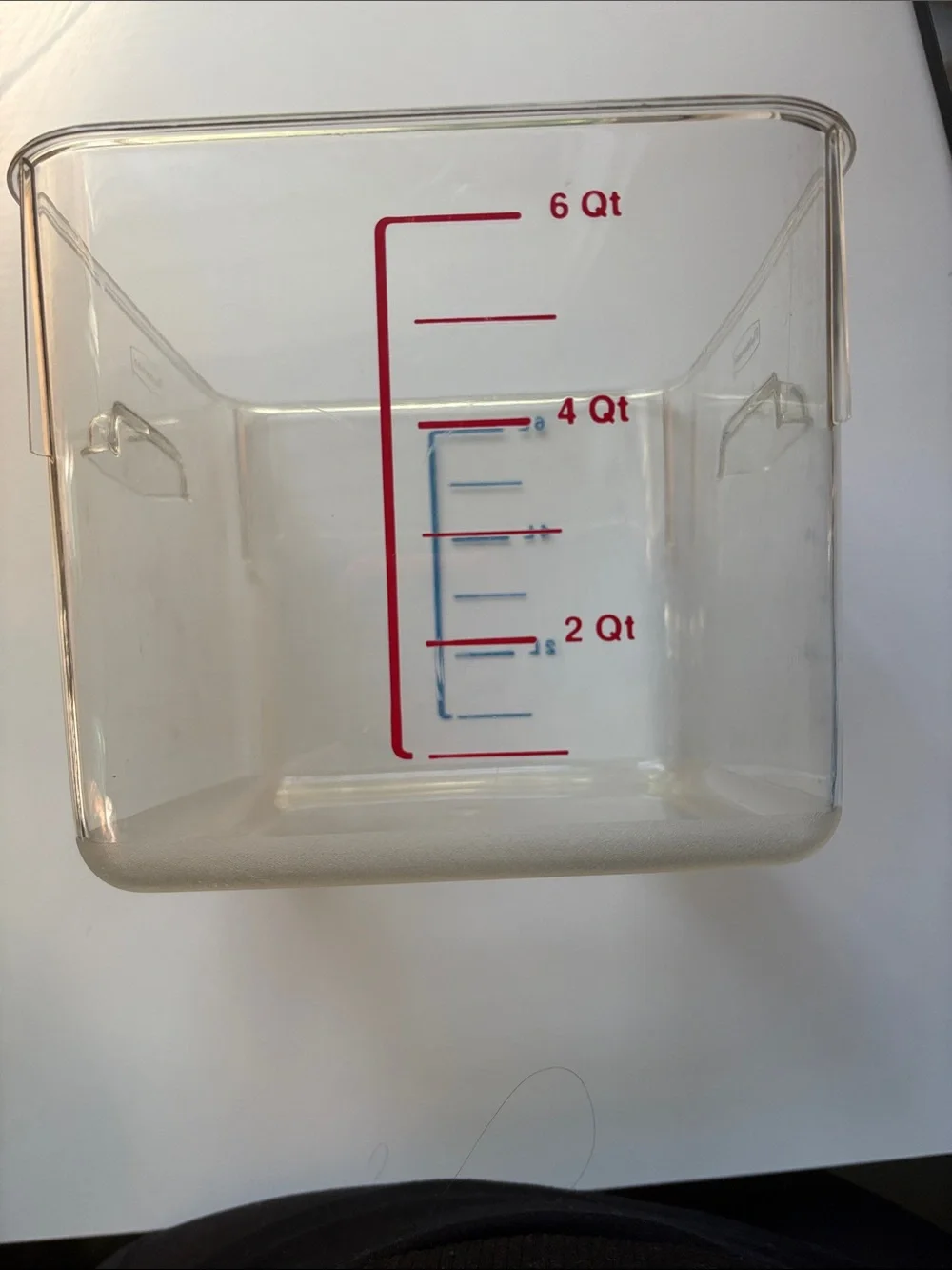 Rubbermaid Clear Plastic‎ Food Storage Bin with Volume Markings